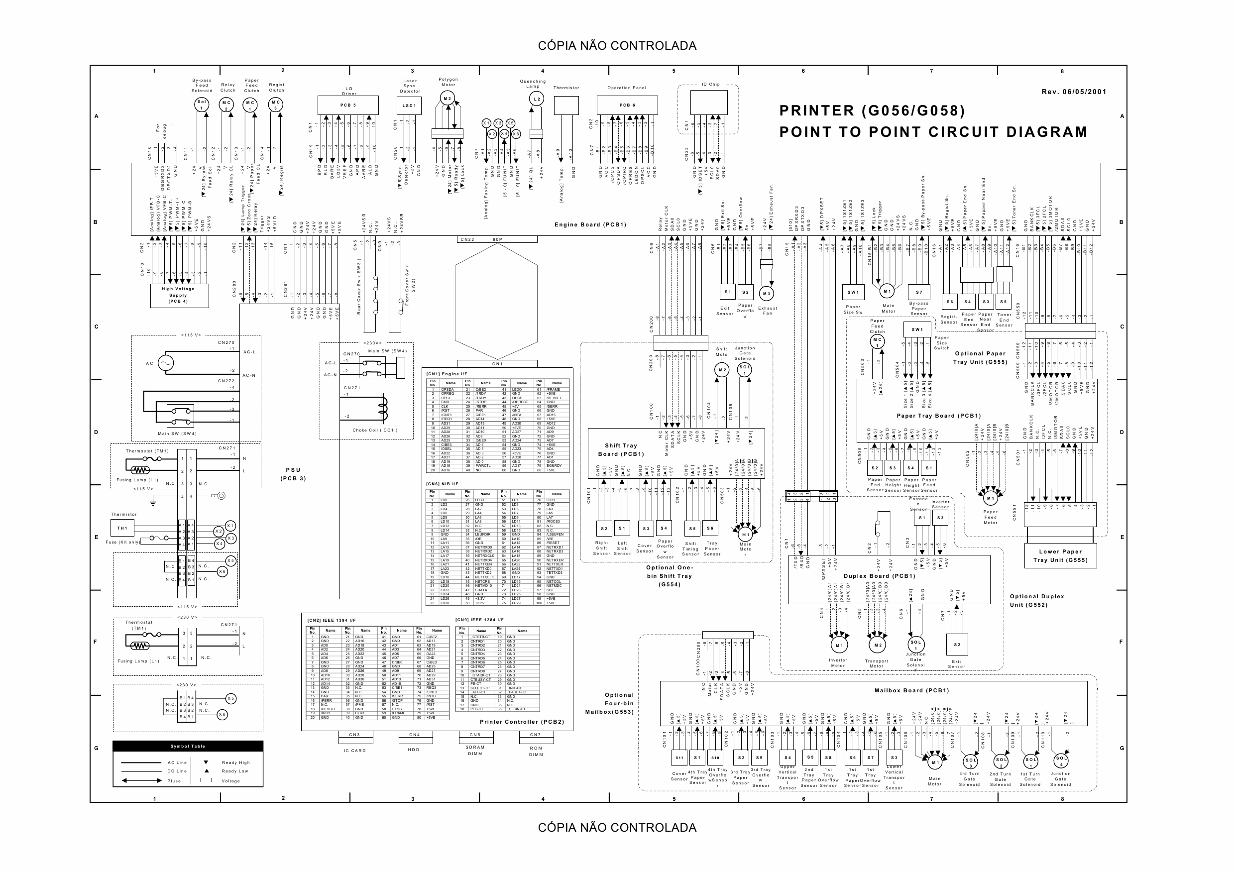 RICOH Aficio AP-2600 2600N 2610 2610N G056 G058 G073 G074 Circuit Diagram-1